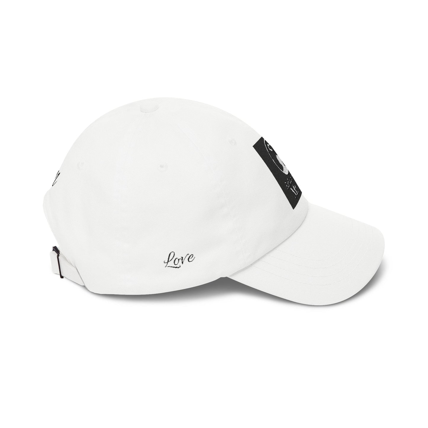 Reflections of Mr. E Embroidered Dad Cap — White Classic Baseball Hat