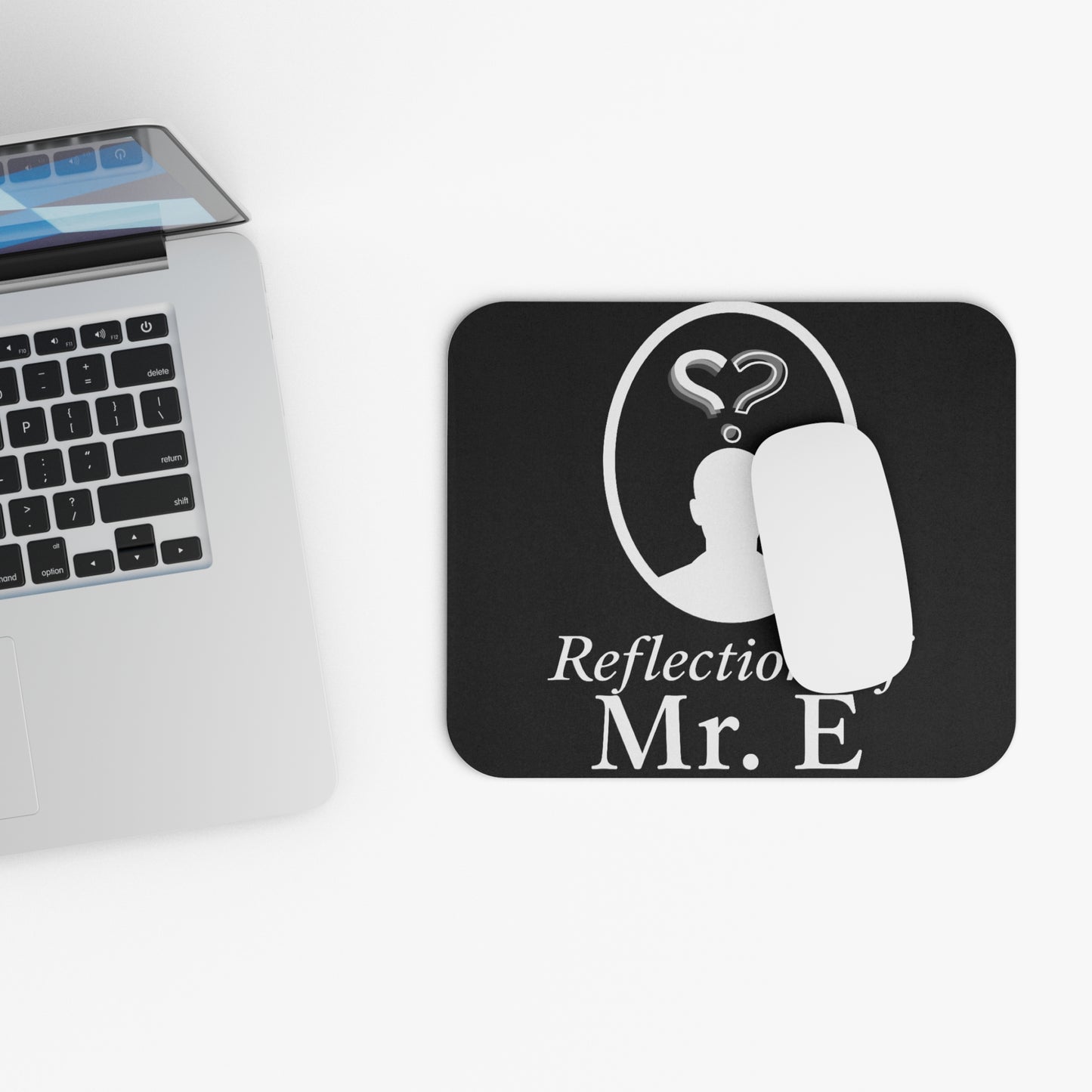 Reflections of Mr. E Mouse Pad — Mystery Silhouette Desk Item