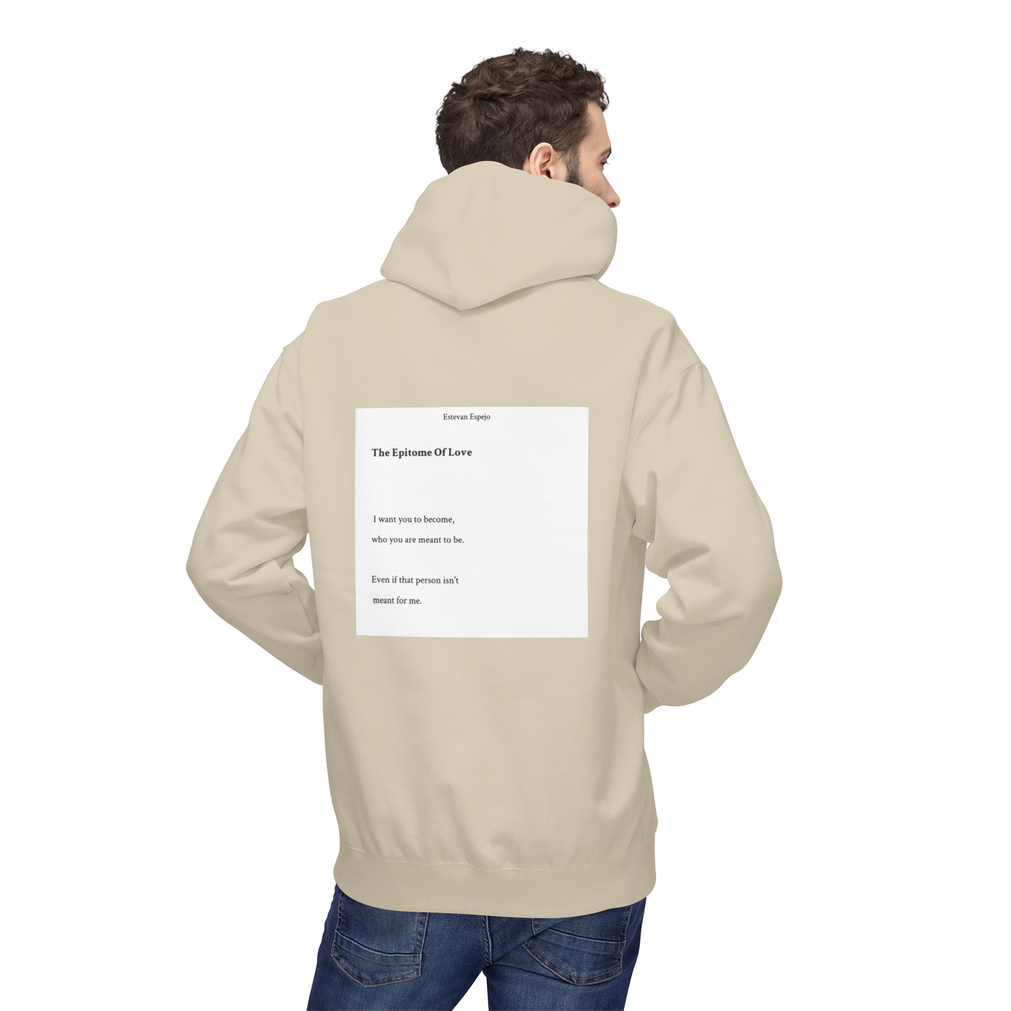Hoodie — Minimalist The Epitome of Love Text Graphic Pullover