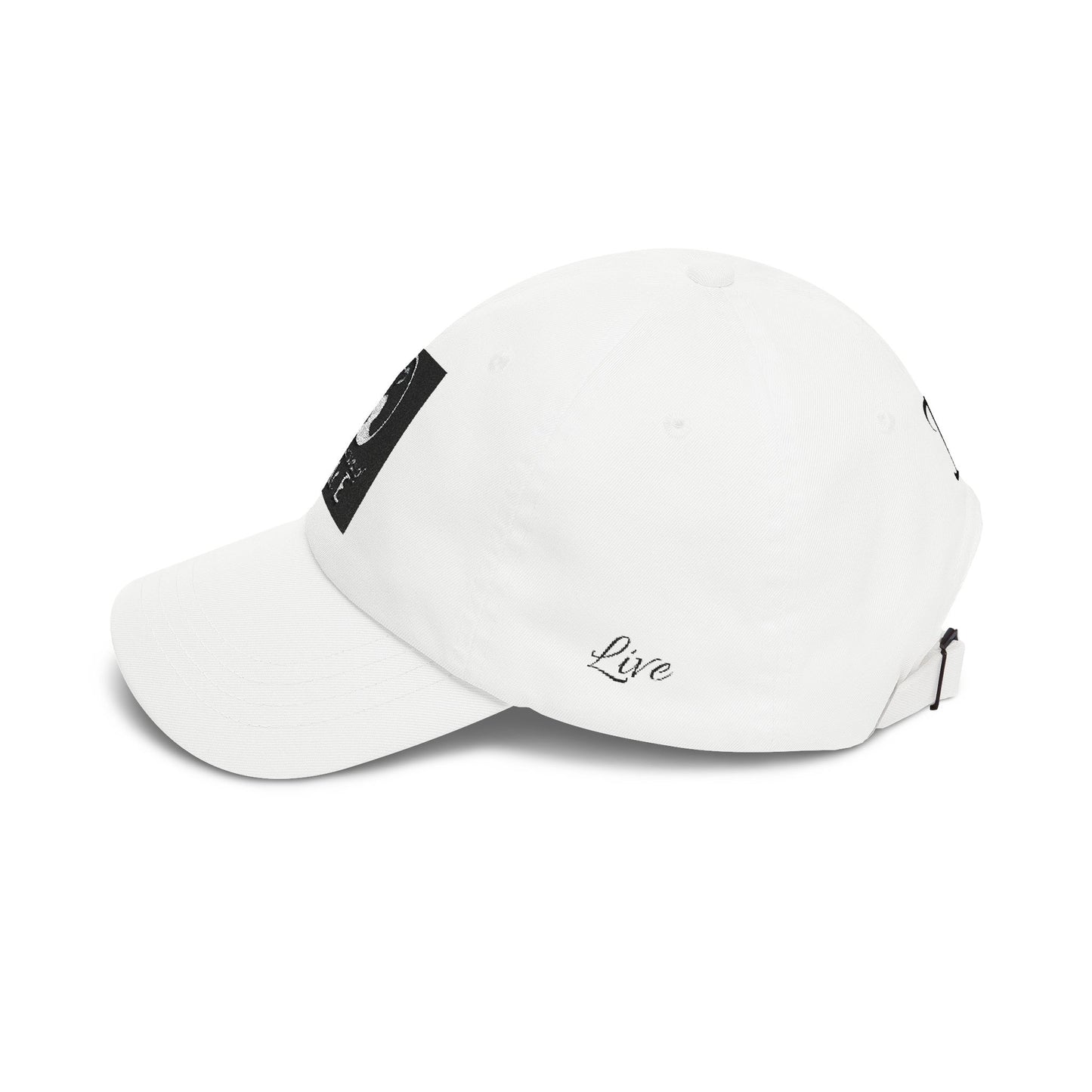 Reflections of Mr. E Embroidered Dad Cap — White Classic Baseball Hat
