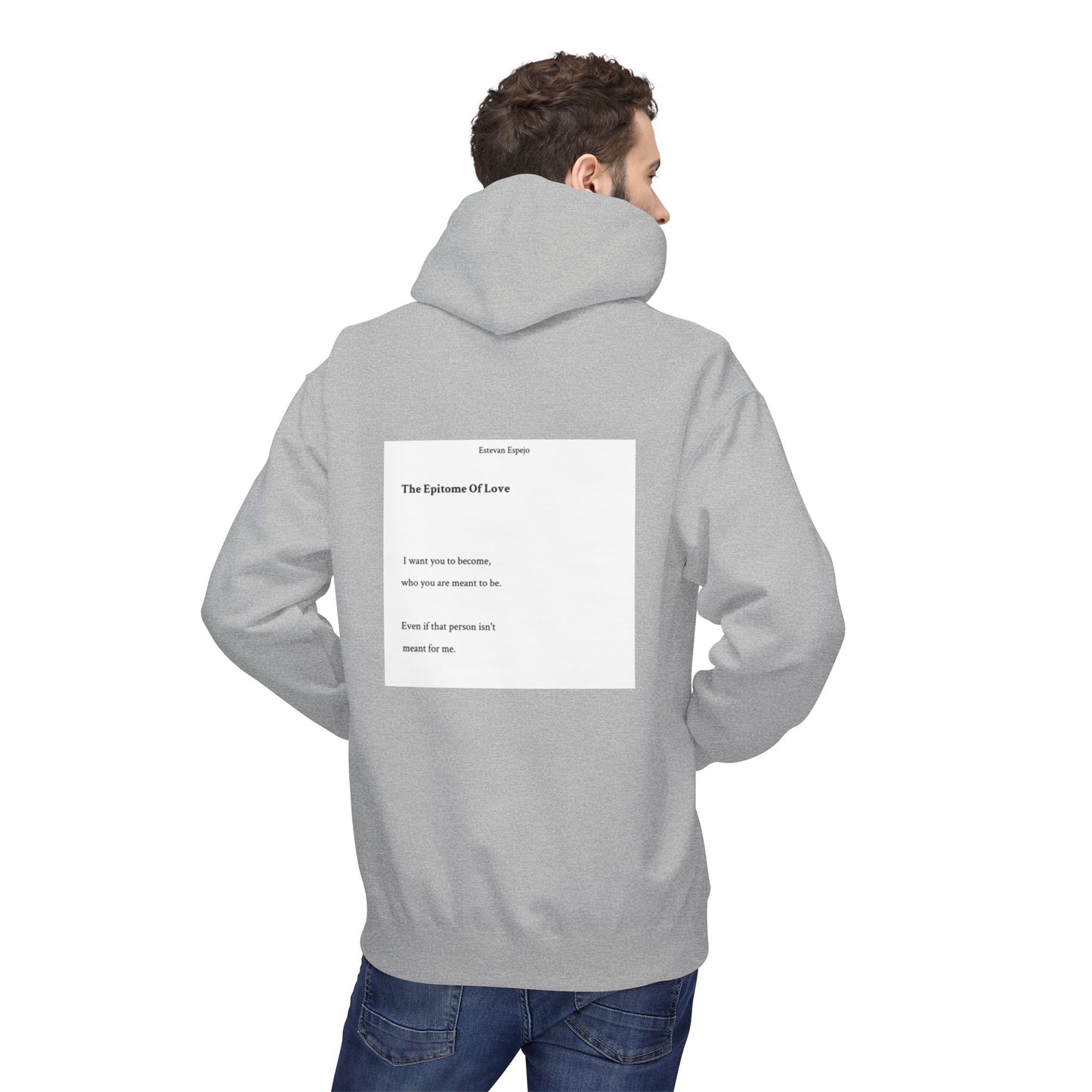 Hoodie — Minimalist The Epitome of Love Text Graphic Pullover