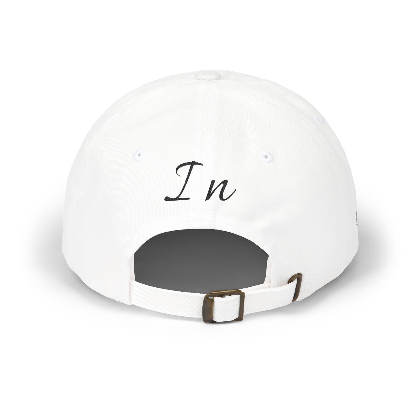 Reflections of Mr. E Embroidered Dad Cap — White Classic Baseball Hat