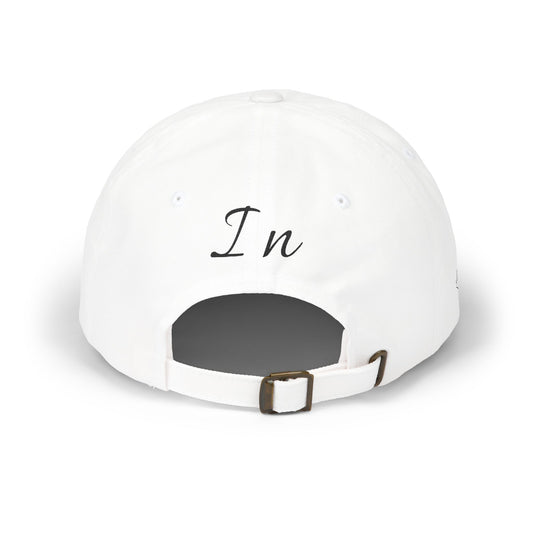 Reflections of Mr. E Embroidered Dad Cap — White Classic Baseball Hat