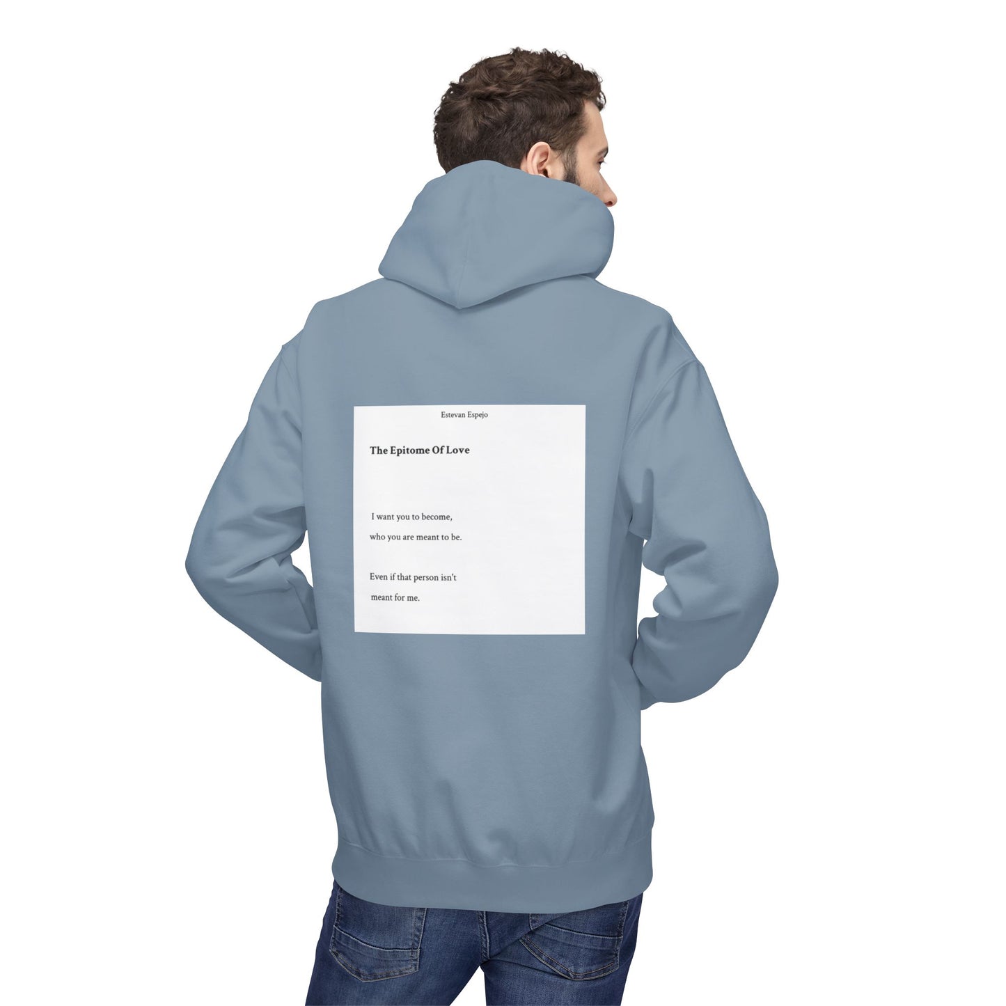 Hoodie — Minimalist The Epitome of Love Text Graphic Pullover
